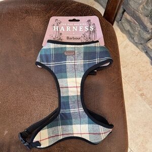 Barbour by Land Rover Green and Blue Tartan Dog Harness